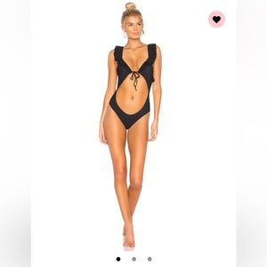 Blue Life Ramba Ruffle One Piece in Black